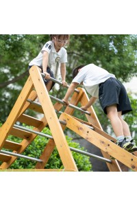 CLASSIC WORLD EDU Drewniany Plac Zabaw XL Zestaw Drabinka Montessori do Wspinaczki