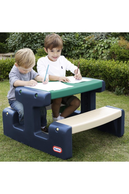 Little Tikes Stolik Piknikowy dla Dzieci Niebiesko-Zielony do Ogrodu