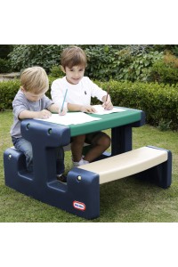 Little Tikes Stolik Piknikowy dla Dzieci Niebiesko-Zielony do Ogrodu