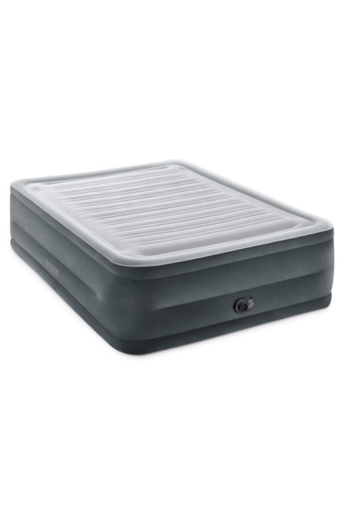 Materac łóżko do spania dwuosobowy z pompką automatyczną 203x152 cm INTEX 64418ND