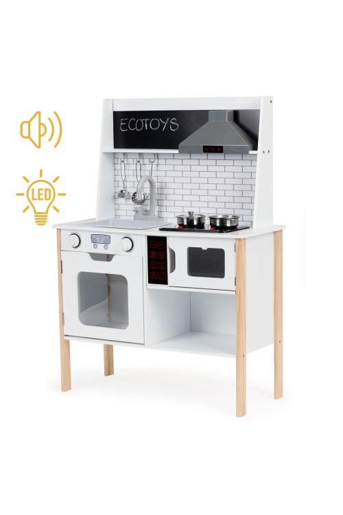 Drewniana kuchnia dla dzieci + dźwięki światełka ECOTOYS