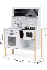 Drewniana kuchnia dla dzieci + dźwięki światełka ECOTOYS