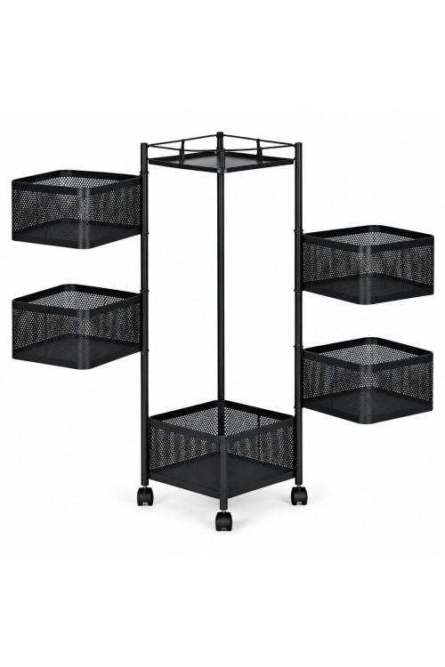 Regał kuchenny pomocnik organizer obrotowe półki 5 poziomów metal ModernHome