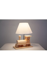 Lampa stołowa Lokomotywa drewniana