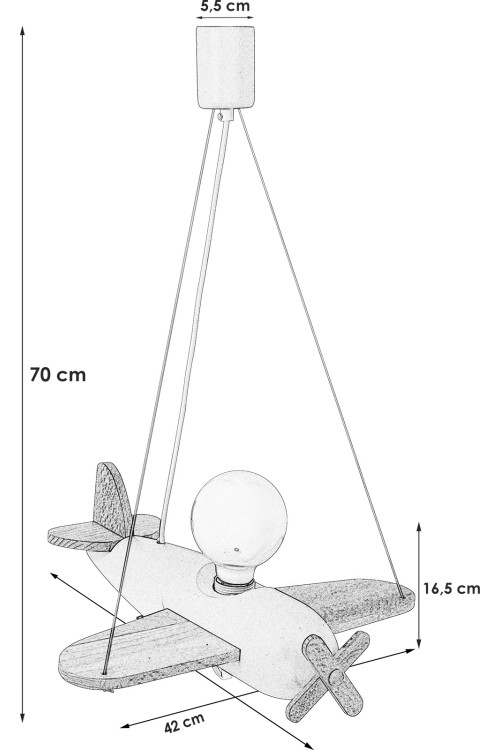 Lampa wisząca Clipper naturalno-błękitny