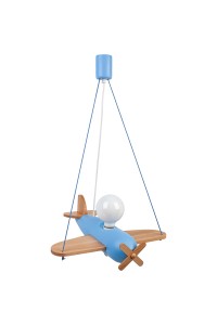 Lampa wisząca Clipper naturalno-błękitny