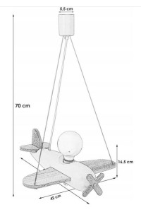 Lampa wisząca Clipper naturalno-błękitny