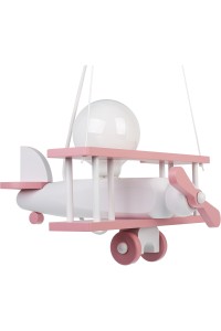 Lampa wisząca Samolot mały różowo-biały
