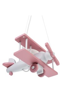 Lampa wisząca Samolot mały różowo-biały