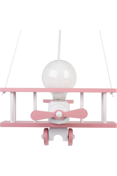 Lampa wisząca Samolot mały różowo-biały