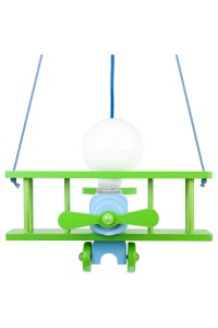 Lampa wisząca Samolot mały zielono-błękitny
