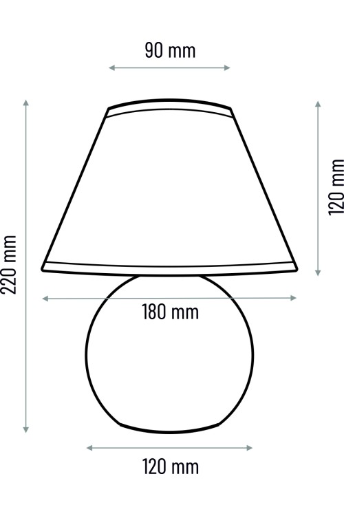 Lampa stołowa Kula buk naturalny