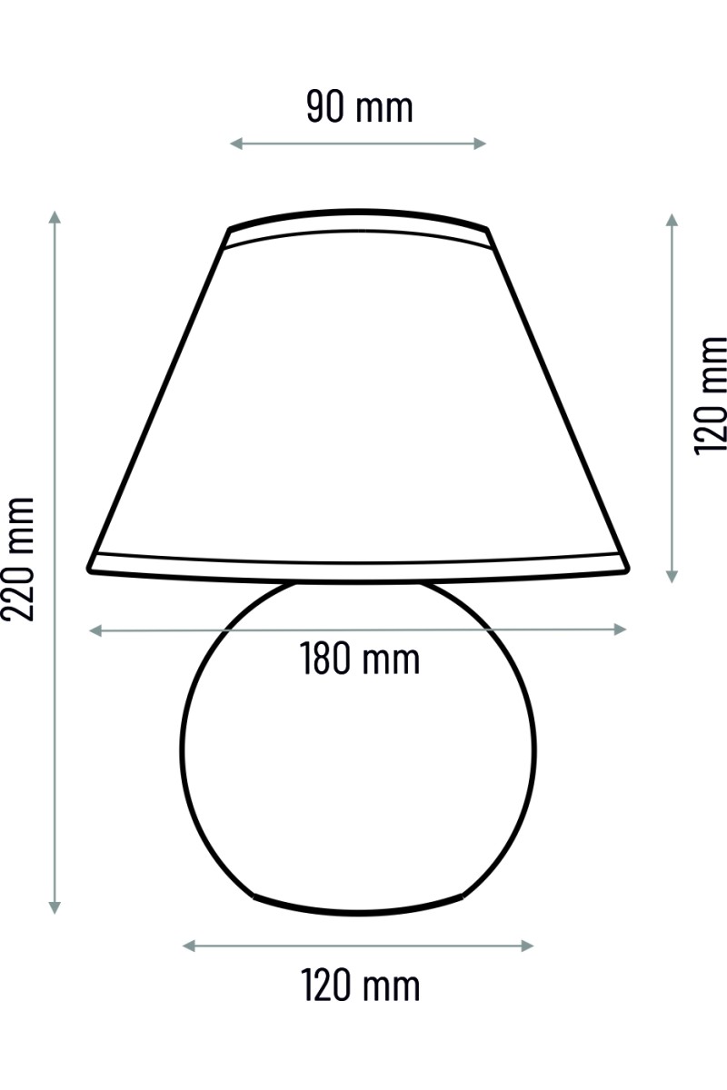 Lampa stołowa Kula buk naturalny