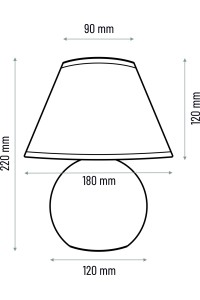 Lampa stołowa Kula buk naturalny