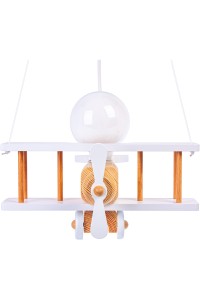 Lampa wisząca Samolot mały biało-naturalny