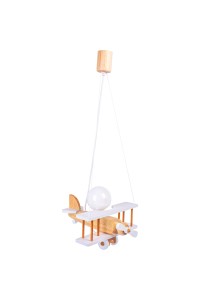 Lampa wisząca Samolot mały biało-naturalny
