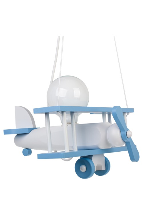 Lampa wisząca Samolot mały błękitno-biały