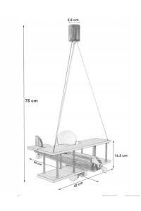 Lampa wisząca Samolot duży zielono - seledynowy