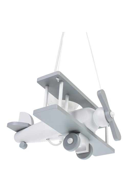 Lampa wisząca Samolot mały szaro-biały