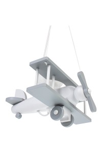 Lampa wisząca Samolot mały szaro-biały