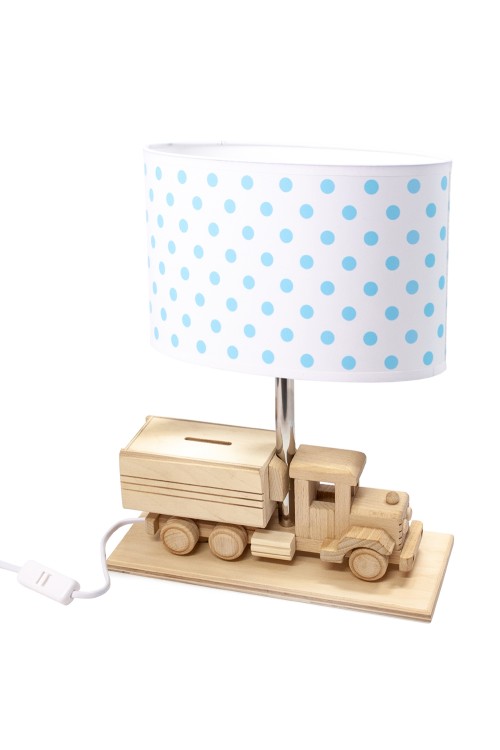 Lampa stołowa Ciężarówka - Skarbonka - kropki