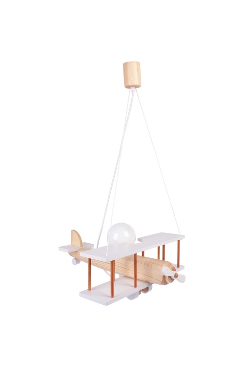 Lampa wisząca Samolot duży biało-naturalny