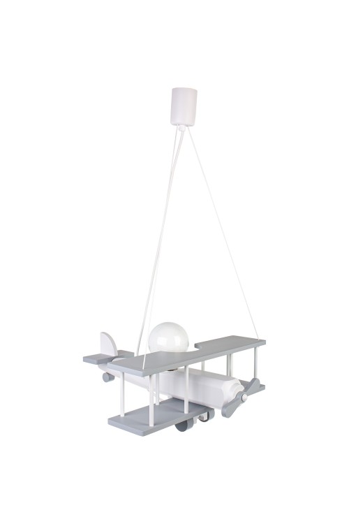 Lampa wisząca Samolot duży szaro-biały