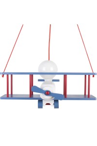 Lampa wisząca Samolot duży niebiesko-biało-czerwony