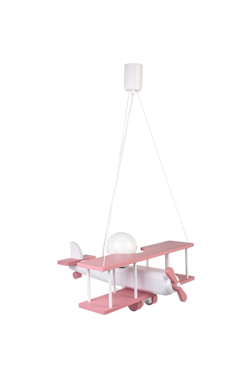 Lampa wisząca Samolot duży różowo-biały