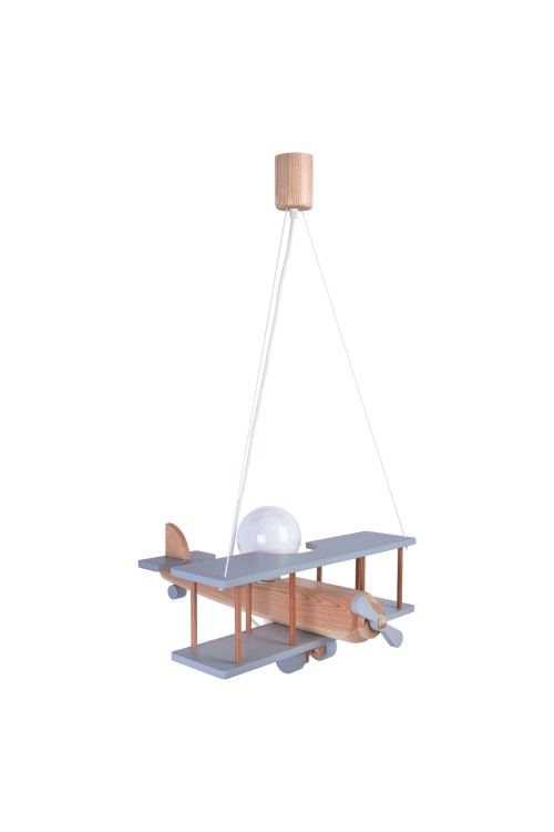 Lampa wisząca Samolot duży szaro-naturalny