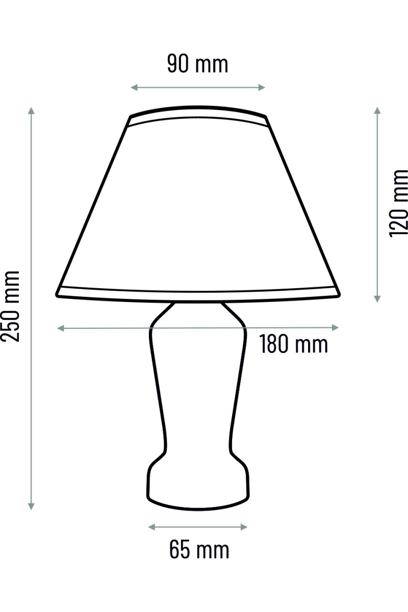 Lampa nocna Mona szary marmur