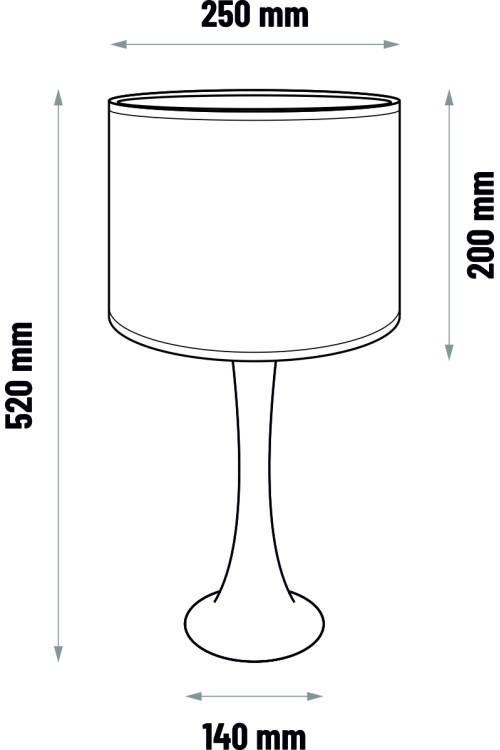 Lampa stołowa BEAVIS - biała