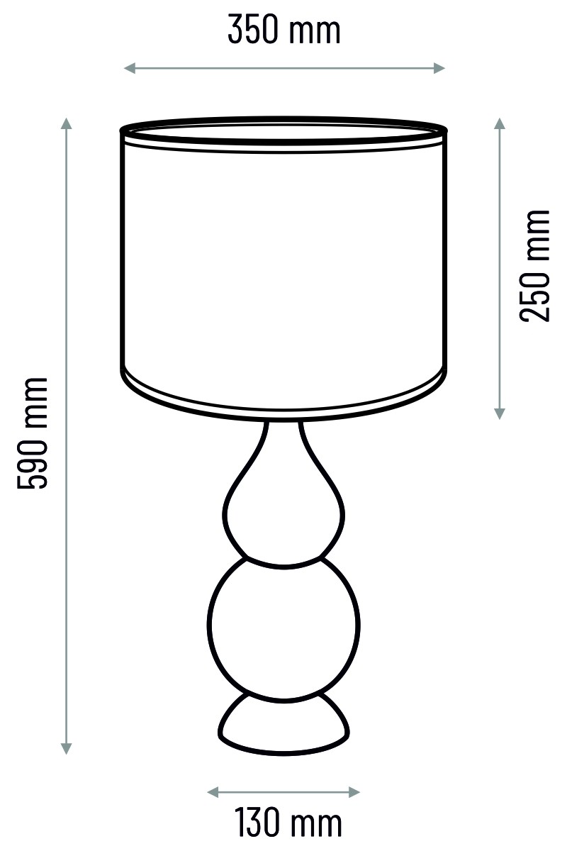 Lampa stołowa SHISHA - biała