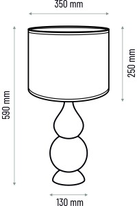 Lampa stołowa SHISHA - biała