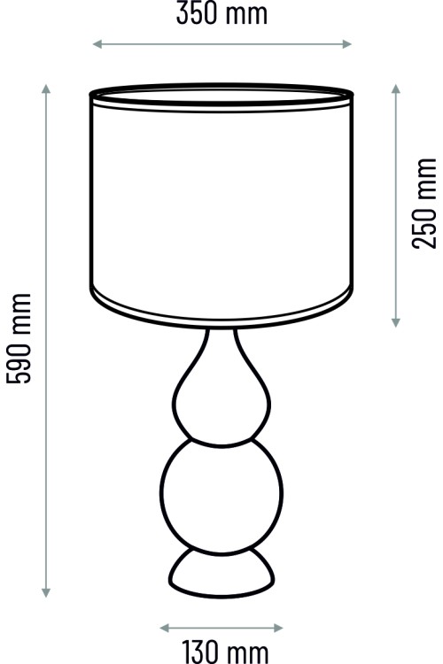Lampa stołowa SHISHA - szary