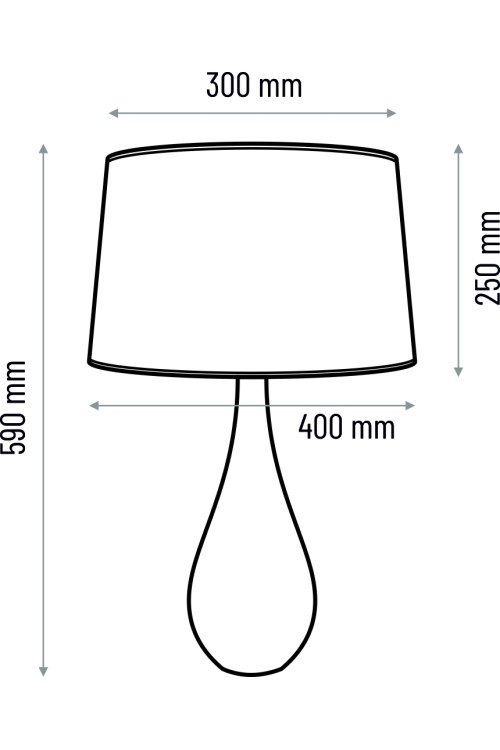 Lampa stołowa komodowa VASE - biała