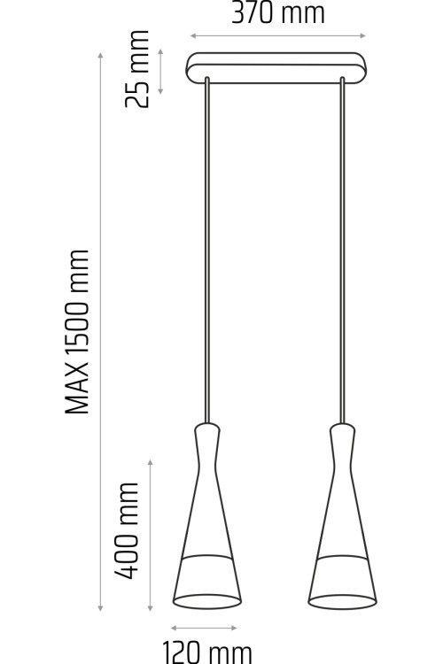 Lampa wisząca biała Vegas2 2pł