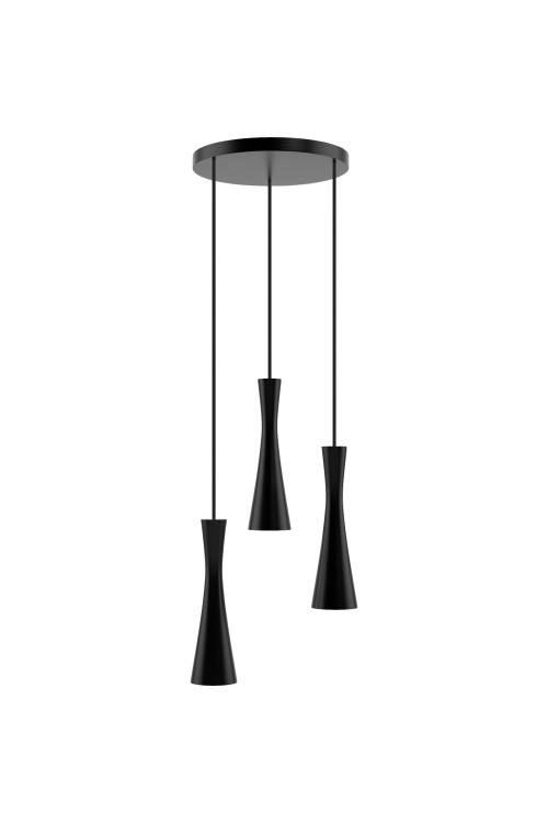 Lampa wisząca czarna Vegas 3 pł (plafon)