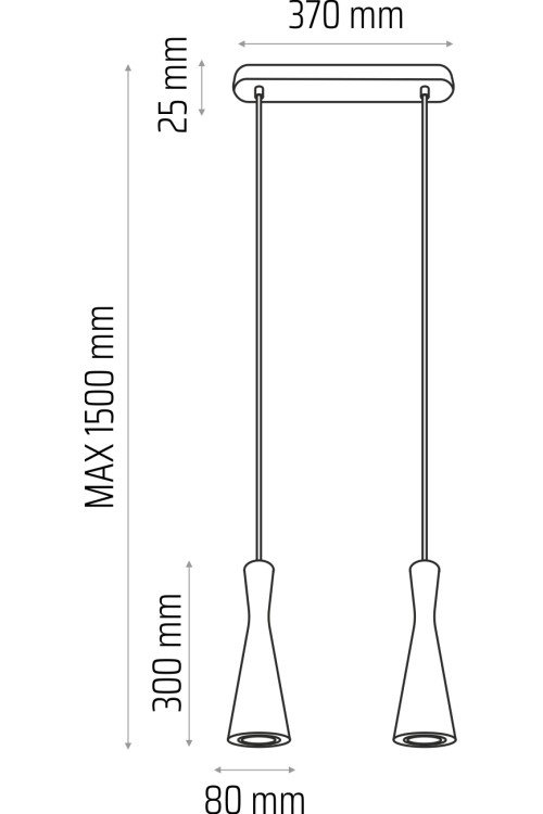 Lampa wisząca biała Vegas 2 pł