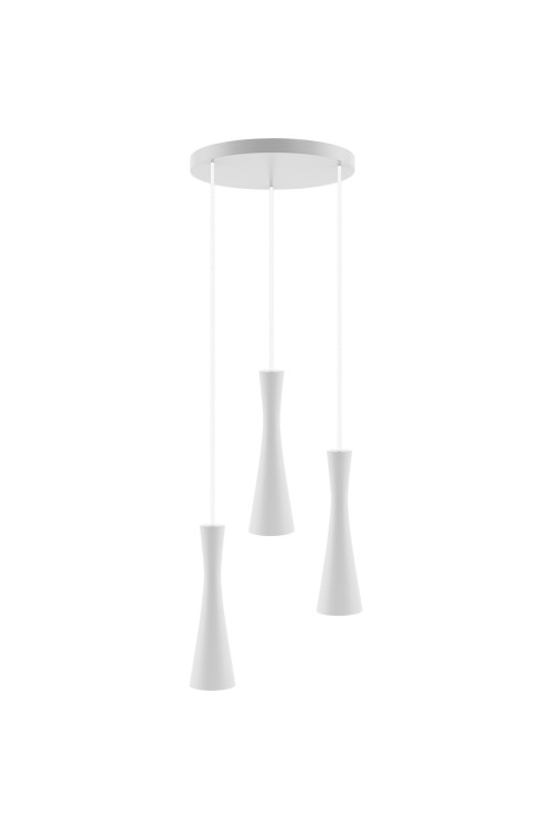 Lampa wisząca biała Vegas zwis 3 pł (plafon)