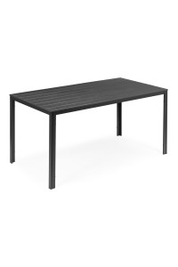 Stół ogrodowy 6-osobowy 156x78 cm polywood meble na taras szary