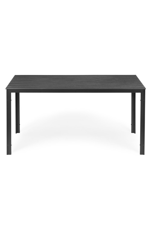 Stół ogrodowy 6-osobowy 156x78 cm polywood meble na taras szary