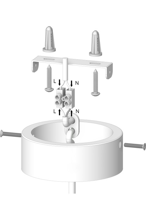 Lampa wisząca biała Madera 1 pł