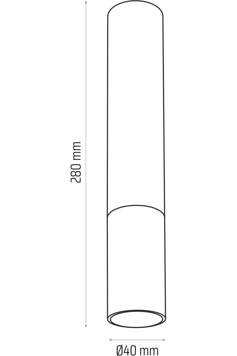 Madera2 klosz spot 28 cm czarny
