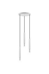 Madera2 klosz 3 pł plafon biały