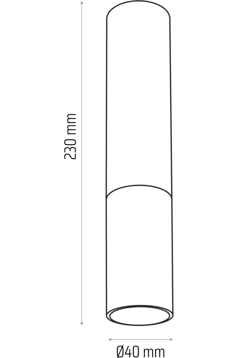 Madera2 klosz spot 23 cm biały