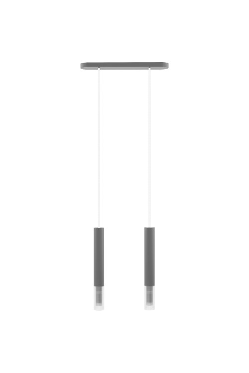 Lampa wisząca Madera2 klosz 2pł szary
