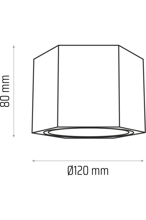 Big spot HEXA ES111 biały