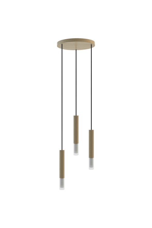 Madera2 Hexa zwis 3 pł (plafon) klosz dąb