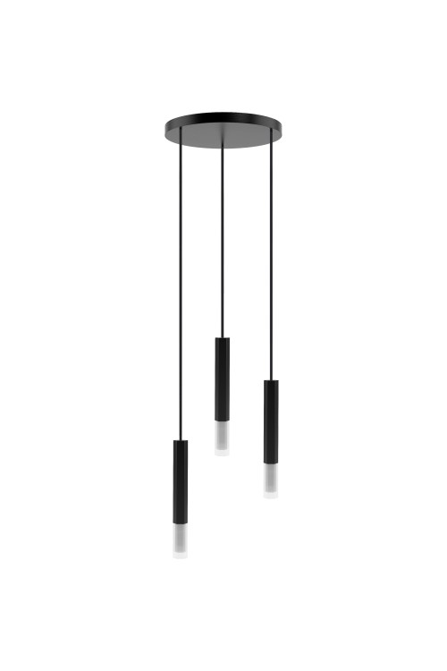 Lampa wisząca Madera2 Hexa 3 pł (plafon) klosz czarny